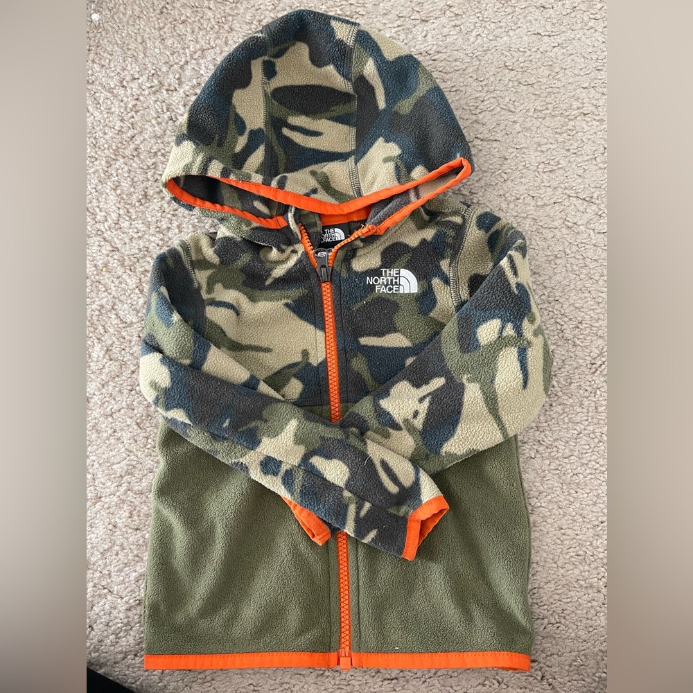 North face boys zip up 18-24m